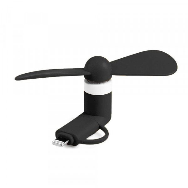 Wholesale Universal iPhone / Andrioid Portable Cell Phone Mini Electric Cooling Fan (Black)